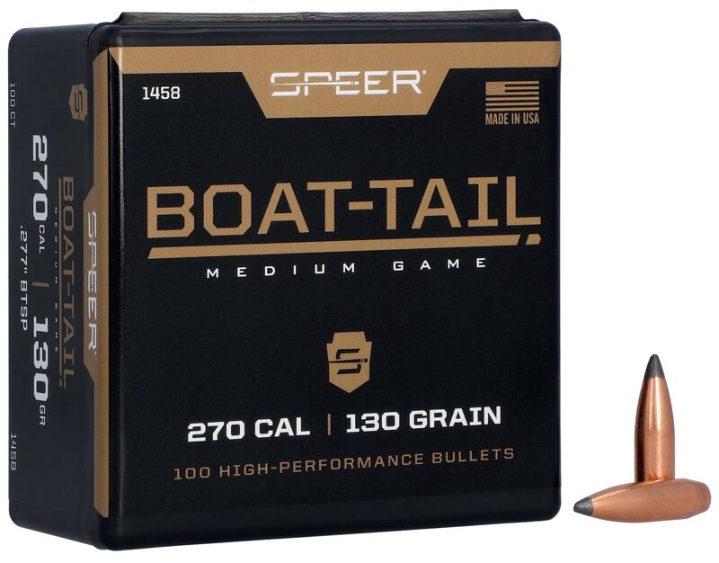 Speer Boat Tail Rifle Bullets .270 cal .277" 130 gr SBTSP 100/ct