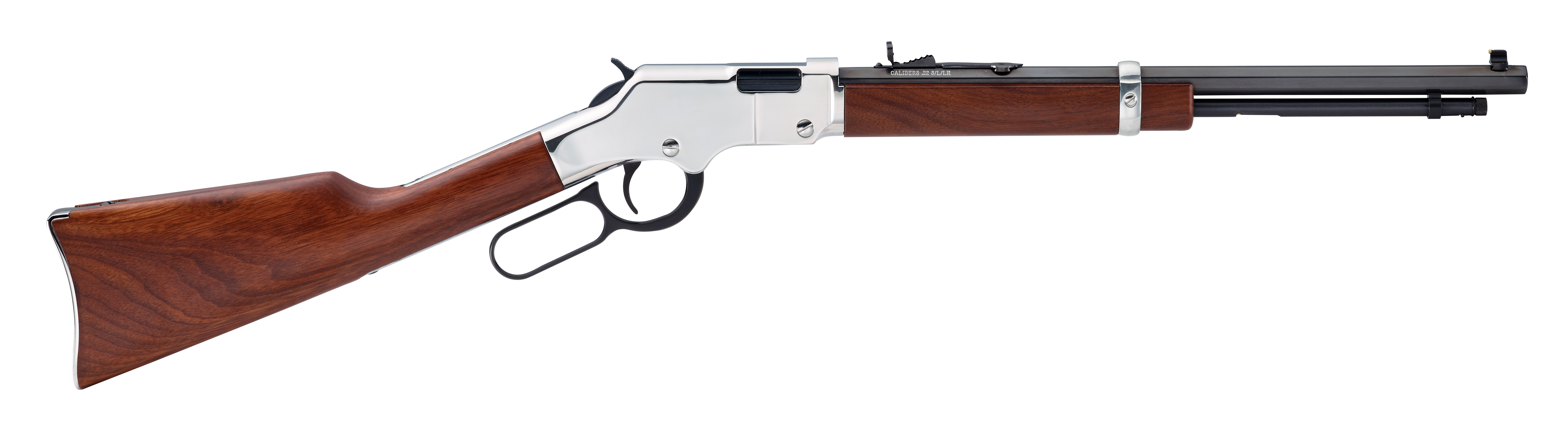 Henry Golden Boy Silver Compact/Short LOP Rifle 22 LR 12rd Capacity 17" Barrel Walnut
