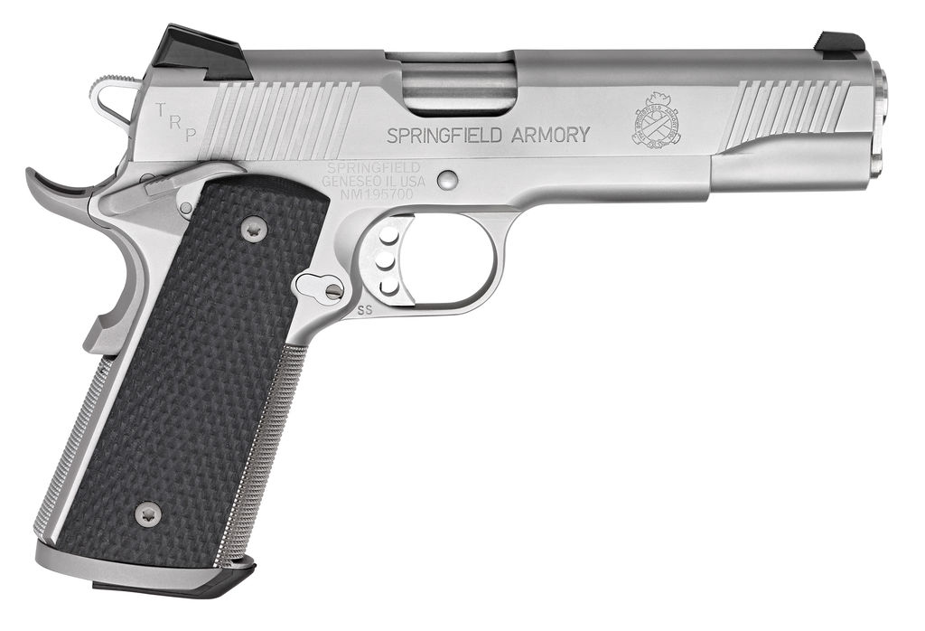 SPRINGFIELD ARMORY 1911 TRP OPERATOR 5" BBL STS, FIXED TRITIUM SIGHTS, 2-7RD MAGS