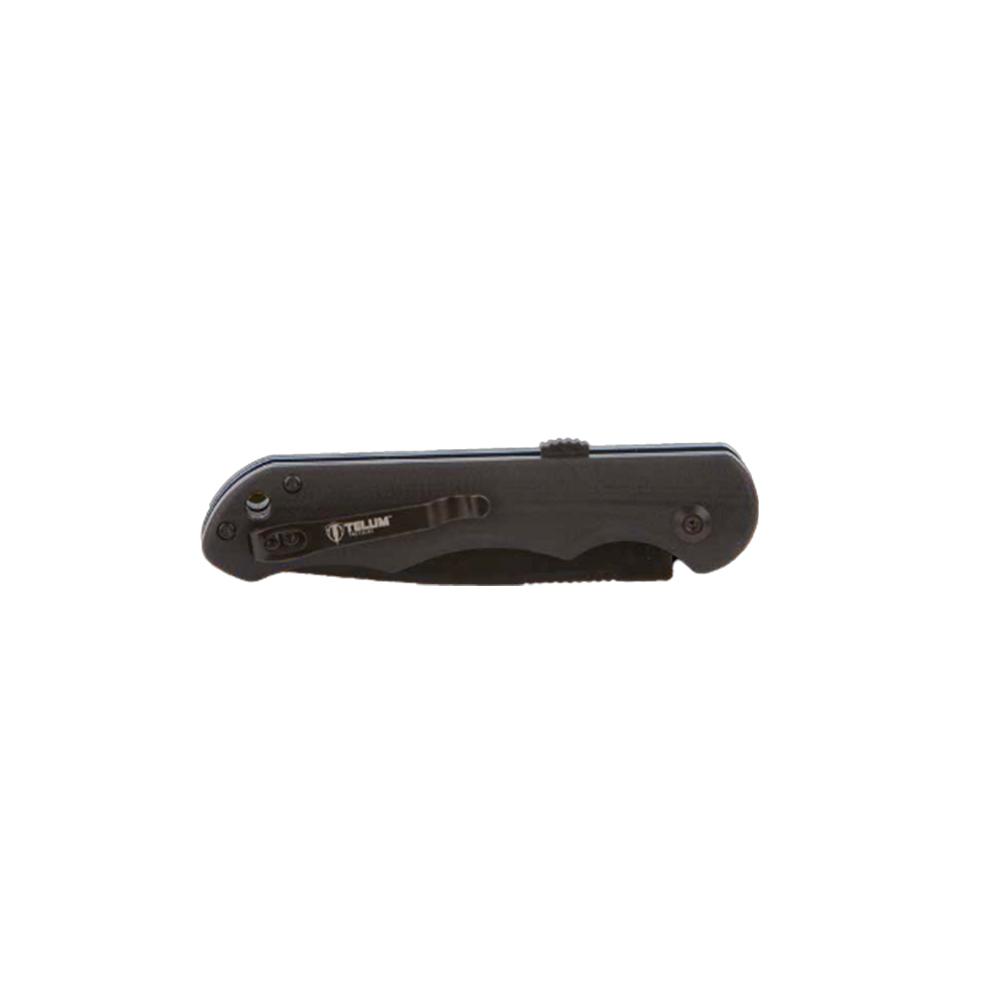 Rock Ridge Outdoors Telum Aftershock Tactical Automatic Knife 3-1/2" Tanto Blade Black