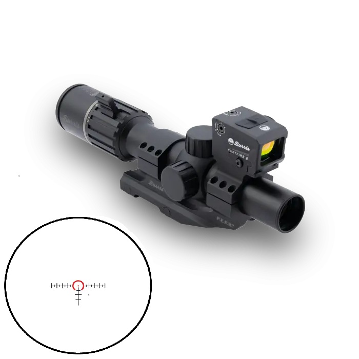 Burris RT-6 Rifle Scope FastFire E Red Dot Sight Tactical Kit 1-6x24 30mm SFP Ballistic 5X Illum Black