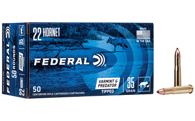 Federal American Eagle Varmint & Predator Rifle Ammunition .22 Hornet 35 gr Vtip 3000 fps 50/ct