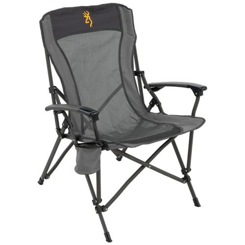 ALPS Brands Browning Fireside Gold Buckmark Chair Charcoal/Grey