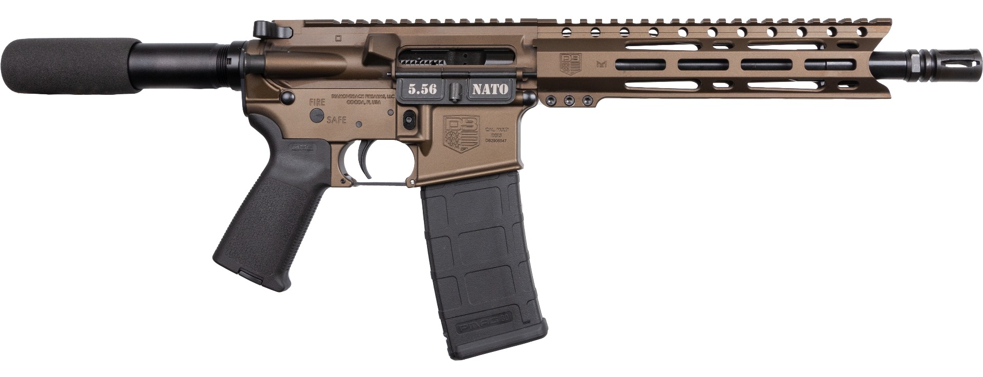 DiamondBack DBF DB15PC 5.56 PST 10MB 30RD MIDNIGHT BRONZE CERAKOTE