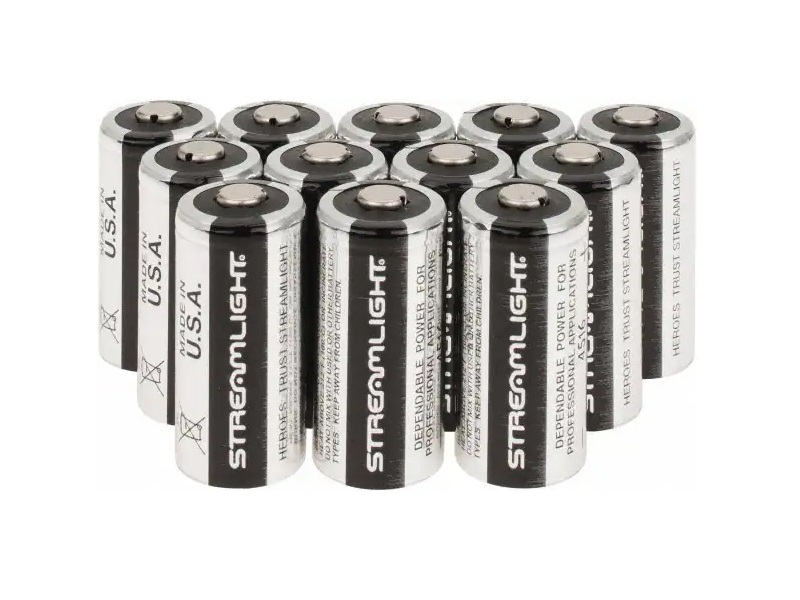 Streamlight Lithium Replacement Batteries CR123 12/pk