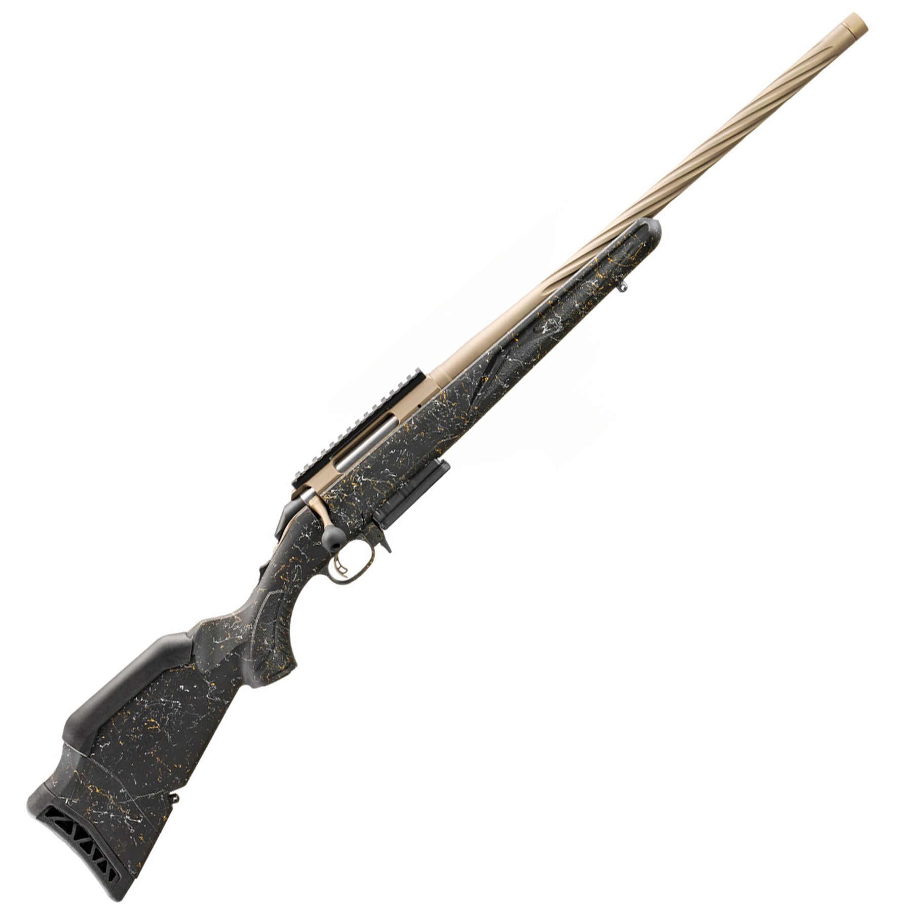 Sturm Ruger & Co Ruger American Gen II Prairie Rifle 6.5 Creedmoor 3rd Capacity 20" Fluted Threaded Bronze Barrel Black Splatter Gen II Stock