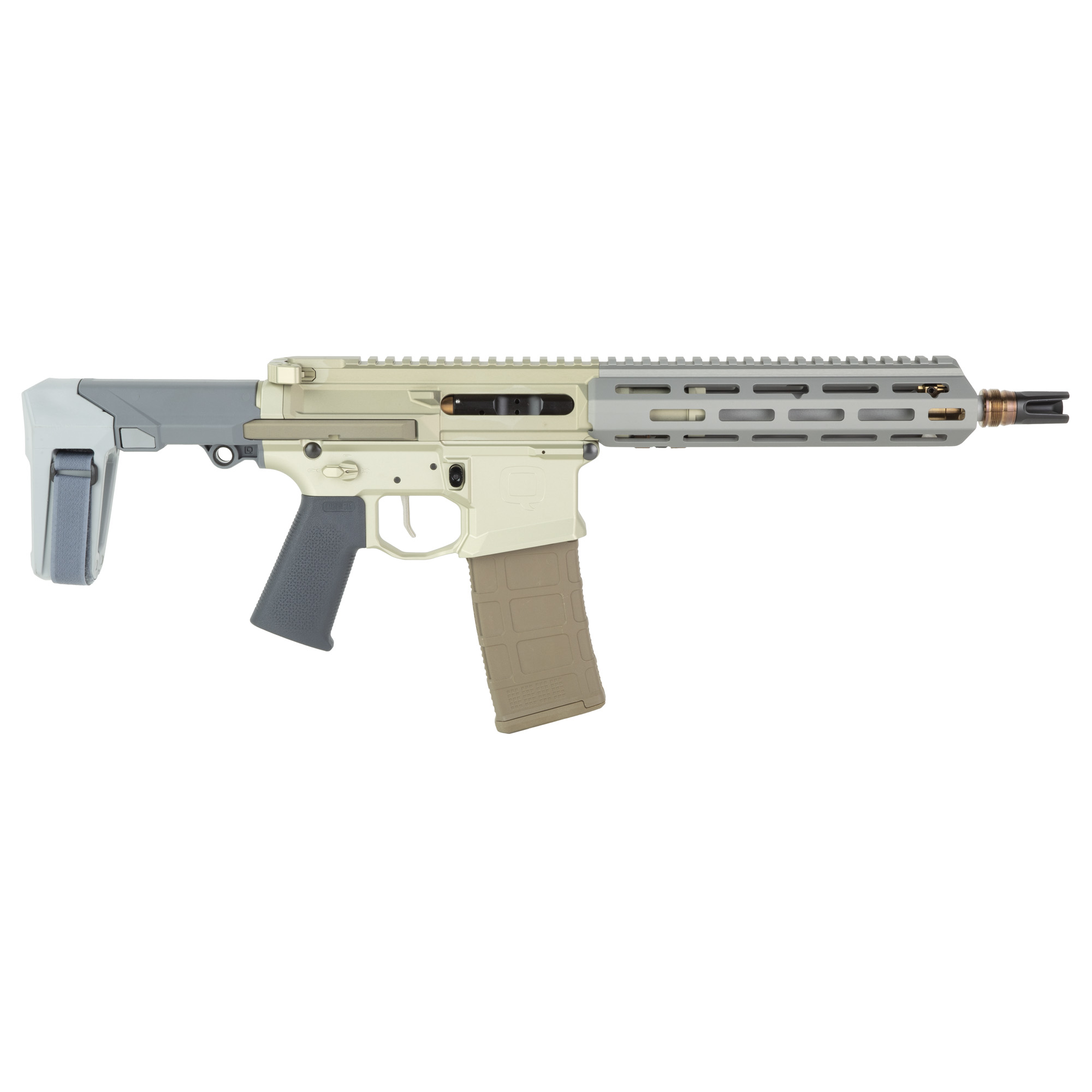 Q HONEY BADGER 5.56 PSTL 9.69" W/BRACE BLK/GRY 1-30RD MAGAZINE