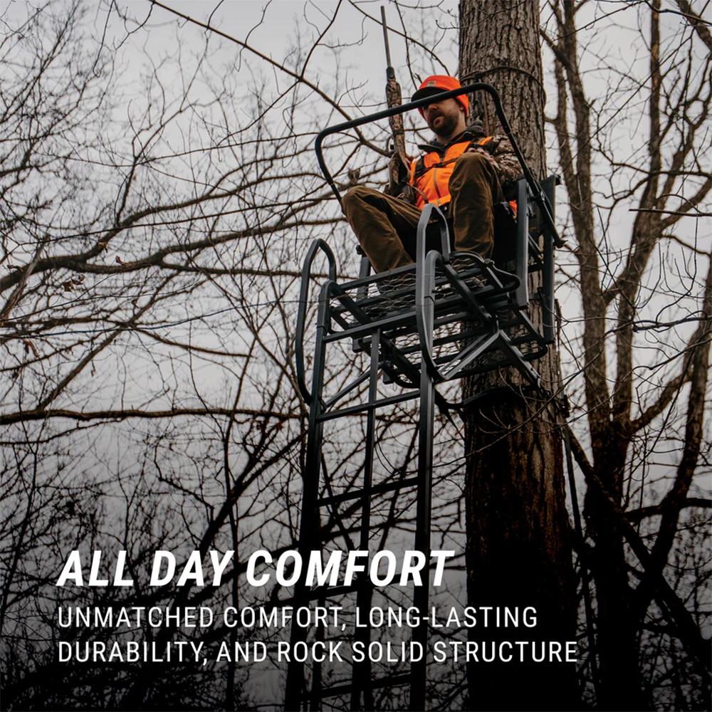 Ardisam (River's Edge/ Barronett Blinds) River's Edge Lockdown 1-Man Ladder Tree Stand 21ft Wide