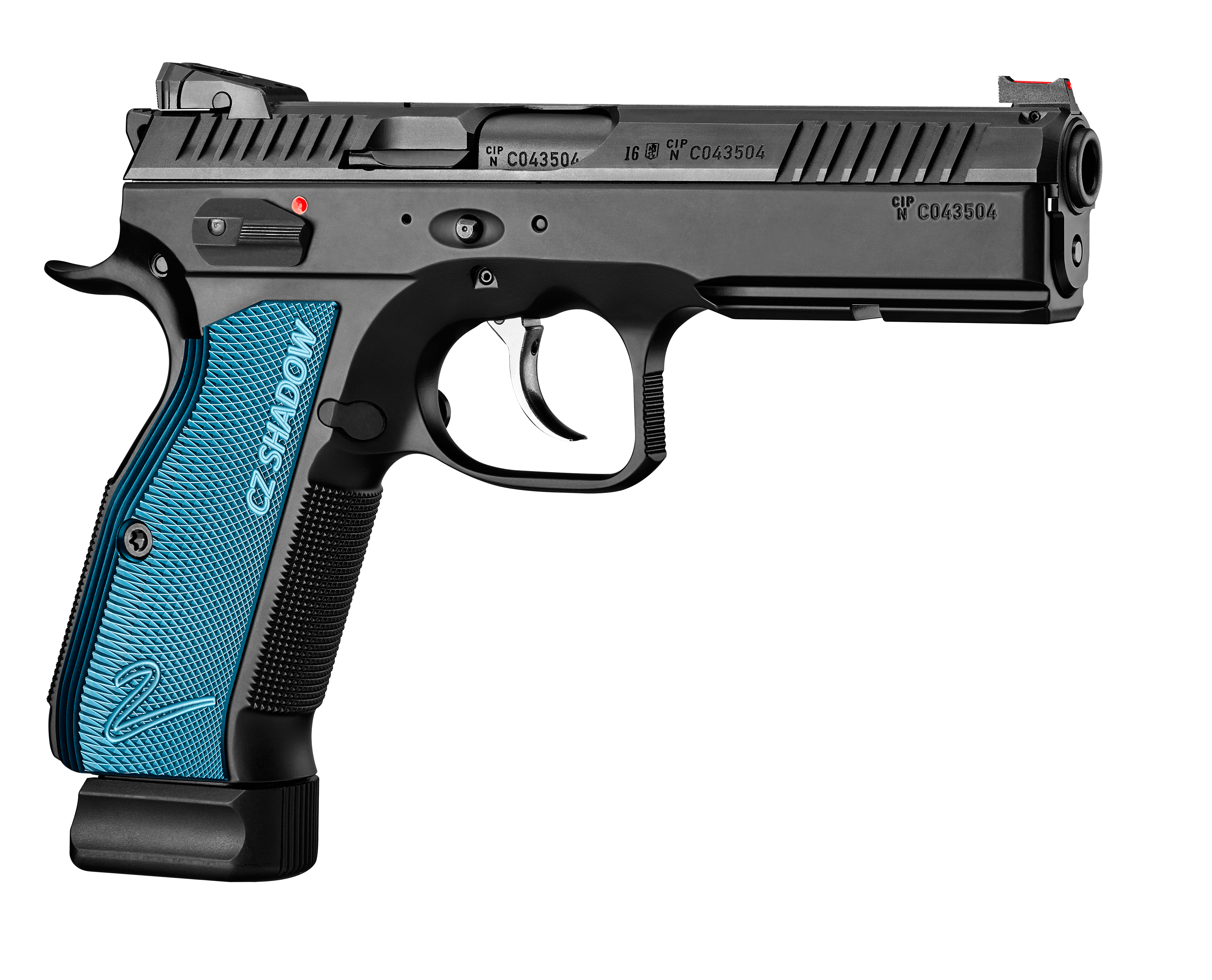 CZ SHADOW 2 cal. 9mm black polycoat blue grips 3x 17rd mags