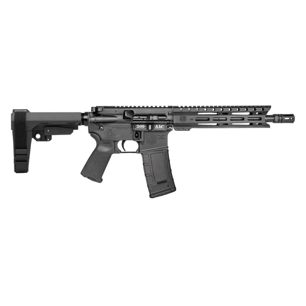 DIAMONDBACK DB15 300 BLACKOUT BLACK 10" PISTOL W/ 9" PC M-LOK RAIL, SBA3 BRACE 30RD