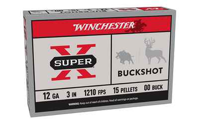 Winchester Super-X Buckshot Shotshells 12 ga 3" 1210 fps #00 5/ct