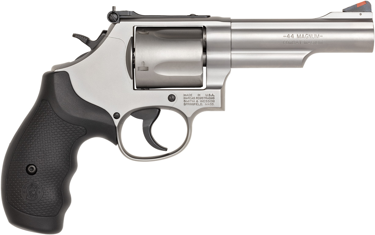 Smith & Wesson L-Frame Model 69 Handgun .44 Mag 5rd Capacity 4" Barrel Silver with Black