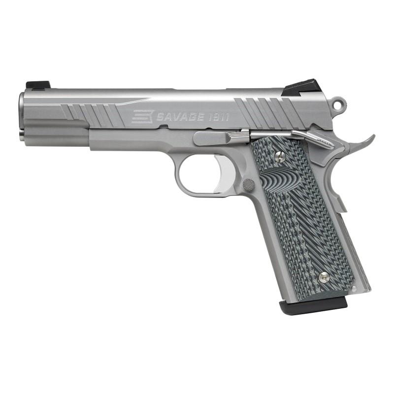 Savage 1911 Gov't Style Handgun .45 Auto 8rd Magazines (1) 5" Barrel Stainless Steel - DEMO