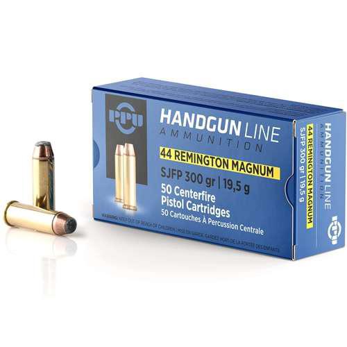 TRZ Trading Inc. PPU Handgun Ammunition .44 Mag 300gr SJFP 1279 fps 50/ct