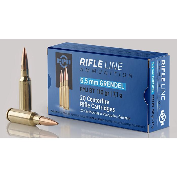 TRZ Trading Inc. PPU Rifle Ammunition 6.5 Grendel FMJ 110gr 2756 fps 20/ct