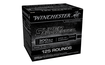 WINCHESTER 300 BLK SUPER SUPPRESSED FMJOT 200 GR SUBSONIC 125RD/BX 6BX/CS