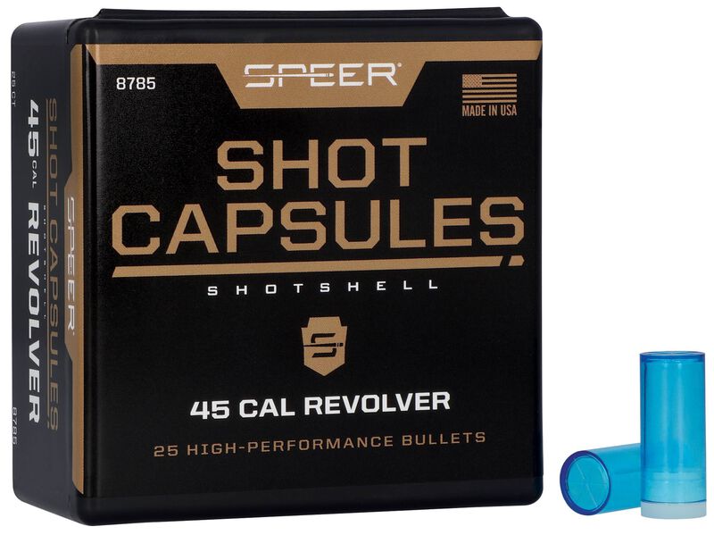 Speer Empty Handgun Shot Capsules & Base Plugs .45 Colt 25/ct