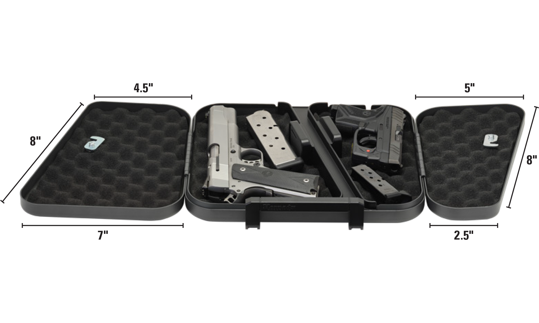 Hornady Dual-Lid Lock Box with Key Lock 11 "W x 10"D x 2"H