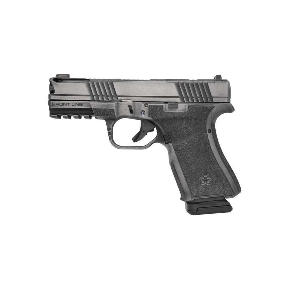 Black Rain Ordnance Frontline+ Handgun 9mm Luger 15rd Magazine 3.75" Barrel Gun Metal Grey Battleworn