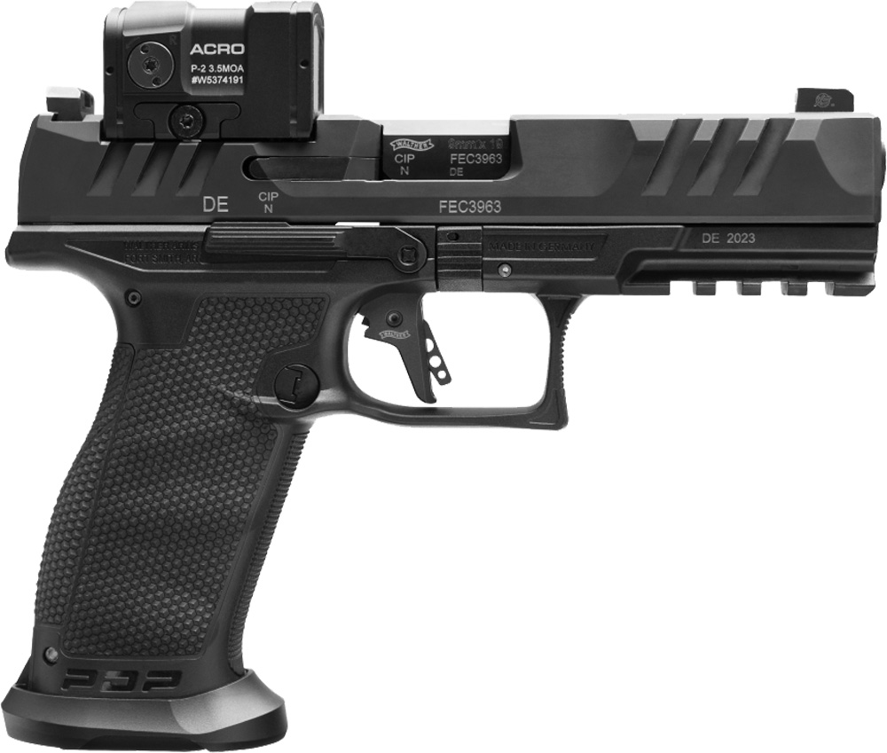 Walther PDP Pro Full Size Handgun 9mm Luger 18rd Magazines (3) 4.5" Barrel Black with Aimpoint ACRO Optic
