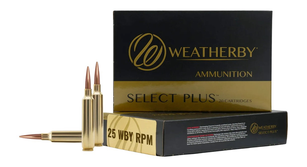 Weatherby Select Plus Barnes LRX Rifle Ammunition 25 Wby RPM 117gr PT 3150 fps 20/ct