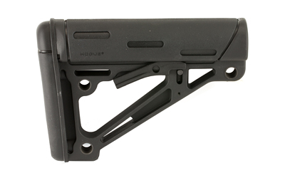 Hogue AR-15/M-16 Over-Molded Collapsible Buttstock Black - Fits Commercial Buffer Tube