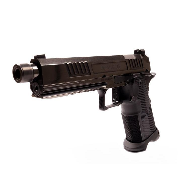Alpha Foxtrot AF1911 Romulus Handgun 9mm Luger 17 & 20rd Magazines 5" Threaded Barrel Polished DLC Black RMSc Cut
