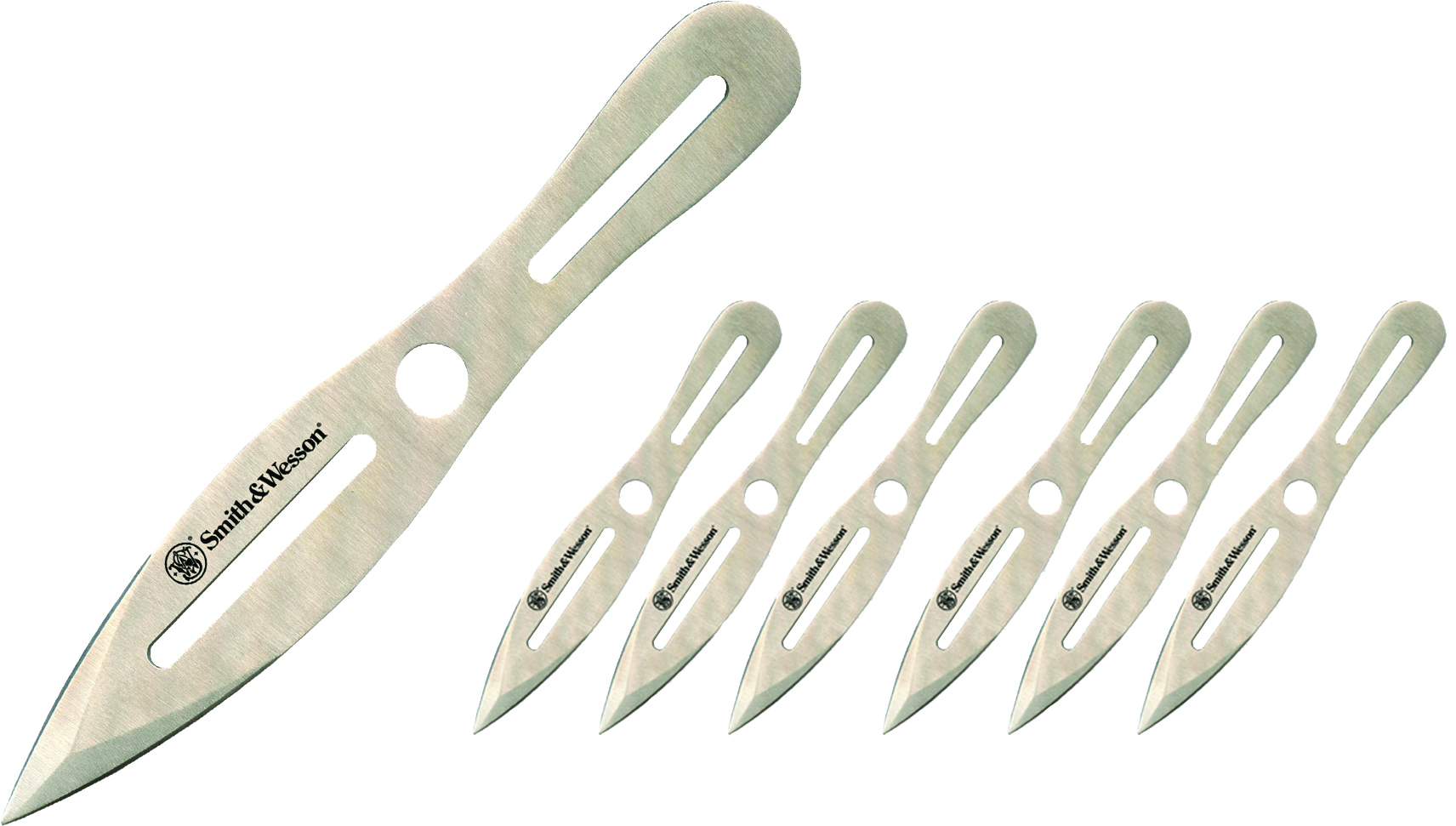 Battenfeld Knives Smith & Wesson 6 8" Throwing Knives 4 1/4" Blade Silver