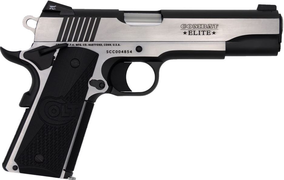 Colt Combat Elite Government Handgun 9mm Luger 9rd Magazine 5" Barrel Two-Tone Finish
