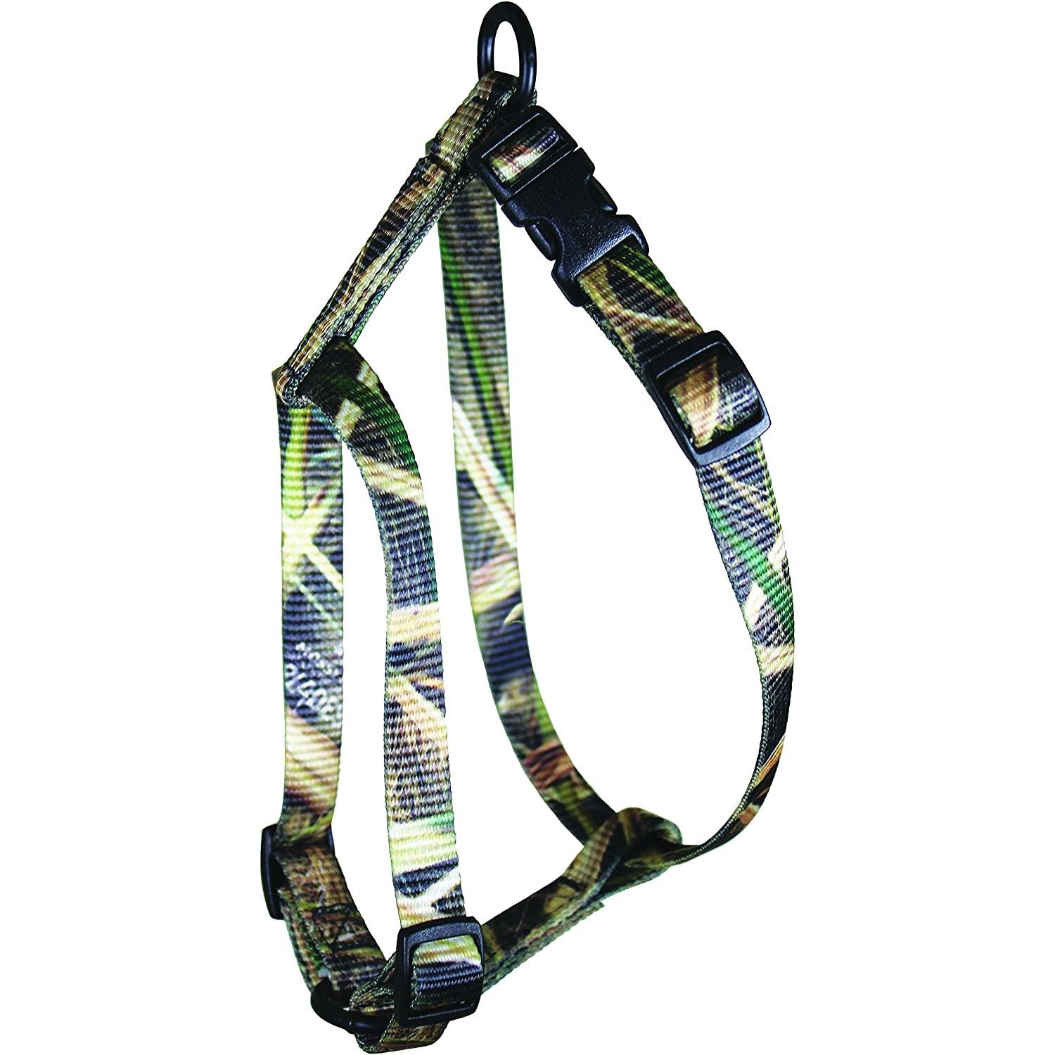 Leather Brothers Inc. DBA Omnipet Omnipet Kwik Klip Adjustable Nylon Pet Harness 5/8" 1 Ply Mossy Oak Duck Blind Camo Small