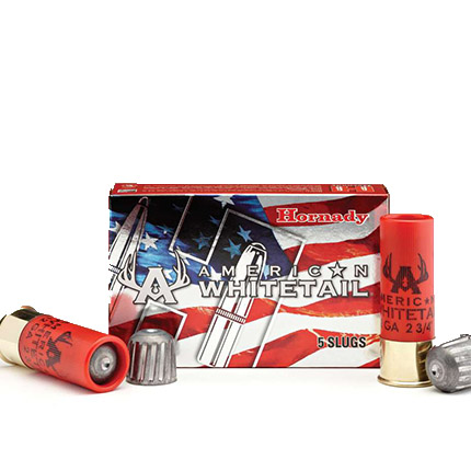Hornady American Whitetail Shotshell Ammunition 12 ga 1600 fps 1 oz Rifled Slug 5/ct