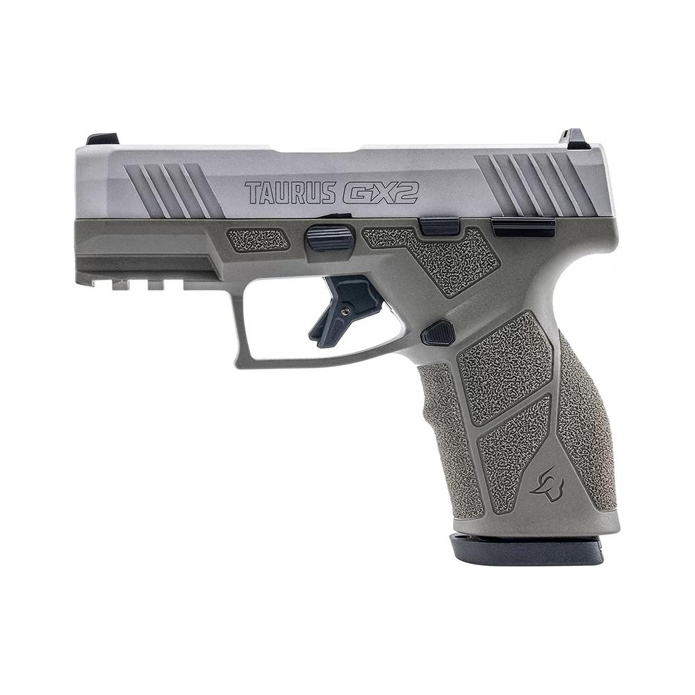 Taurus GX2 Handgun 9mm Luger 10rd Magazines (2) 3.38" Barrel OD Green Frame/Stainless Slide