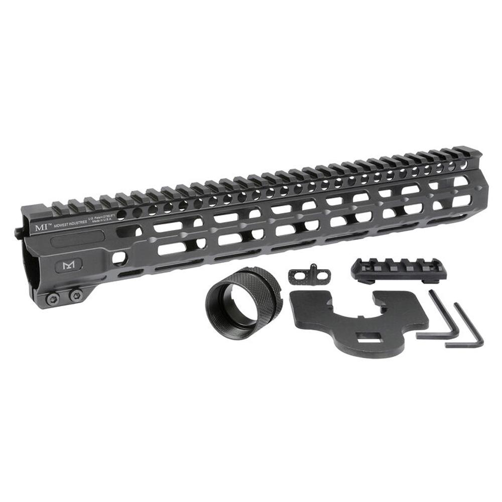 Midwest Industries Combat Rail Free Float Handguard 12.625" M-LOK Black