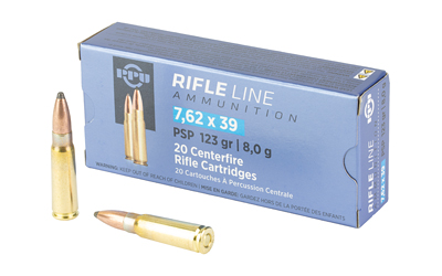 TRZ Trading Inc. PPU Rifle Ammunition 7.62x39 123gr PSP 2350 fps 20/ct
