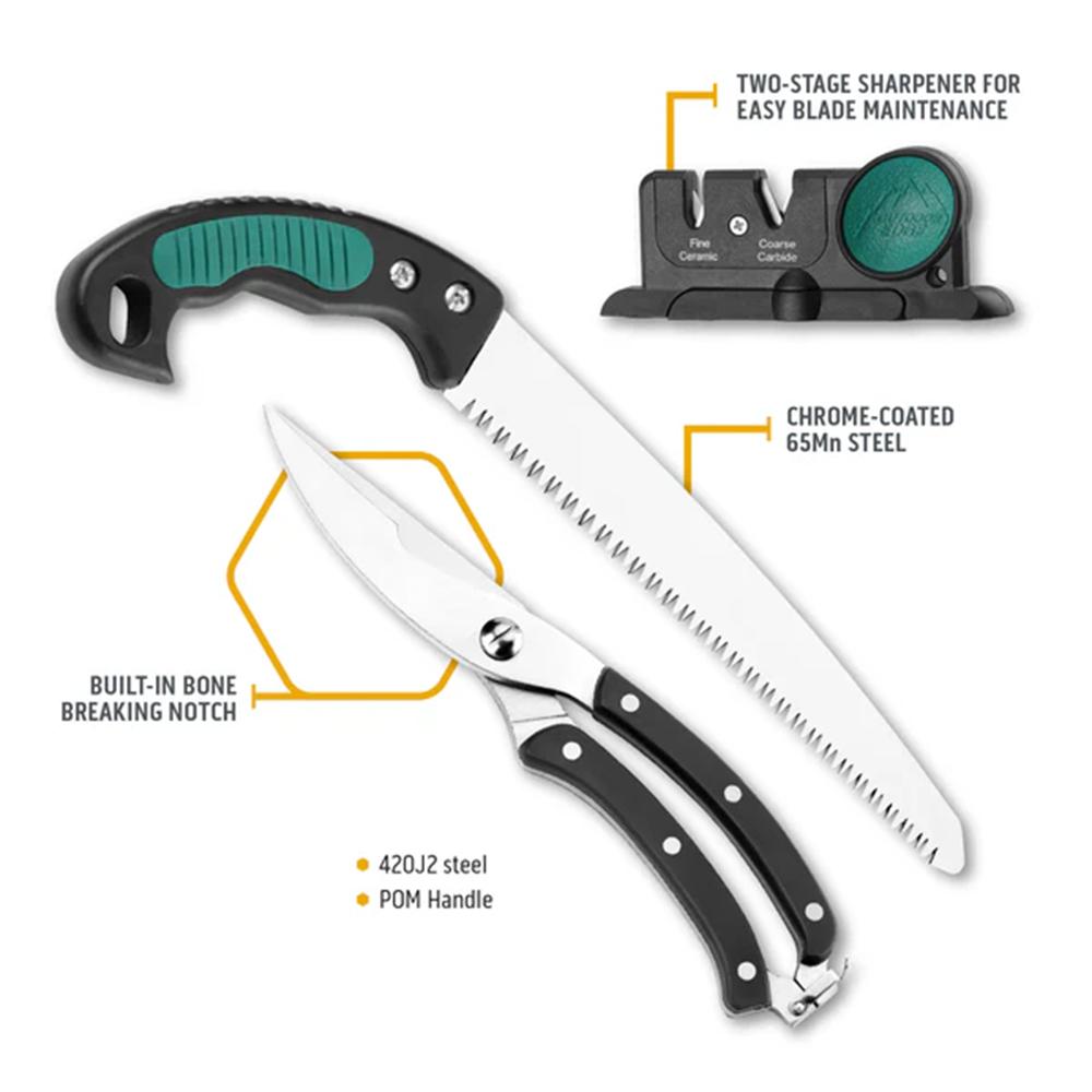 Outdoor Edge Game-Pro 10-Piece Game Processing Knife Set