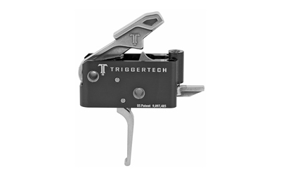 TriggerTech AR15 Adaptable Flat Trigger 2 Stage Adjustable Stainless Steel/Black