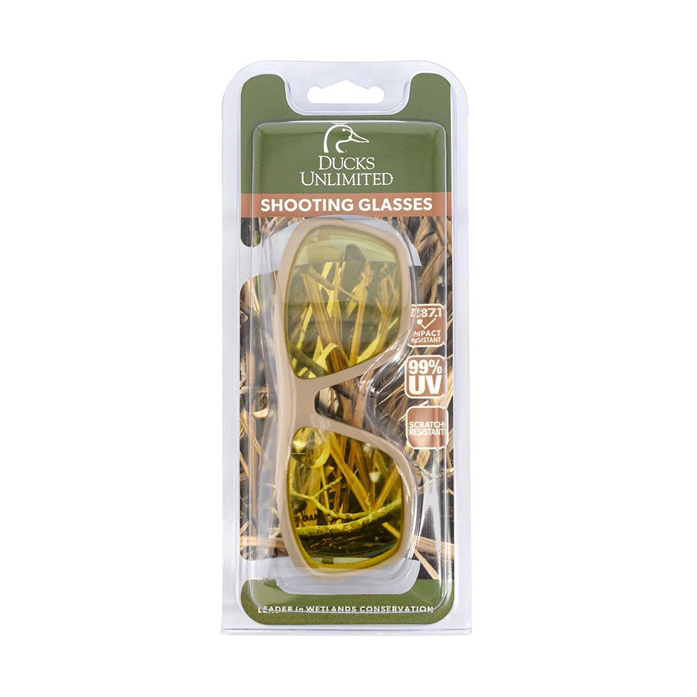 Radians Inc. Ducks Unlimited Full-Frame Shooting Glasses Tan Frame with Amber Lens