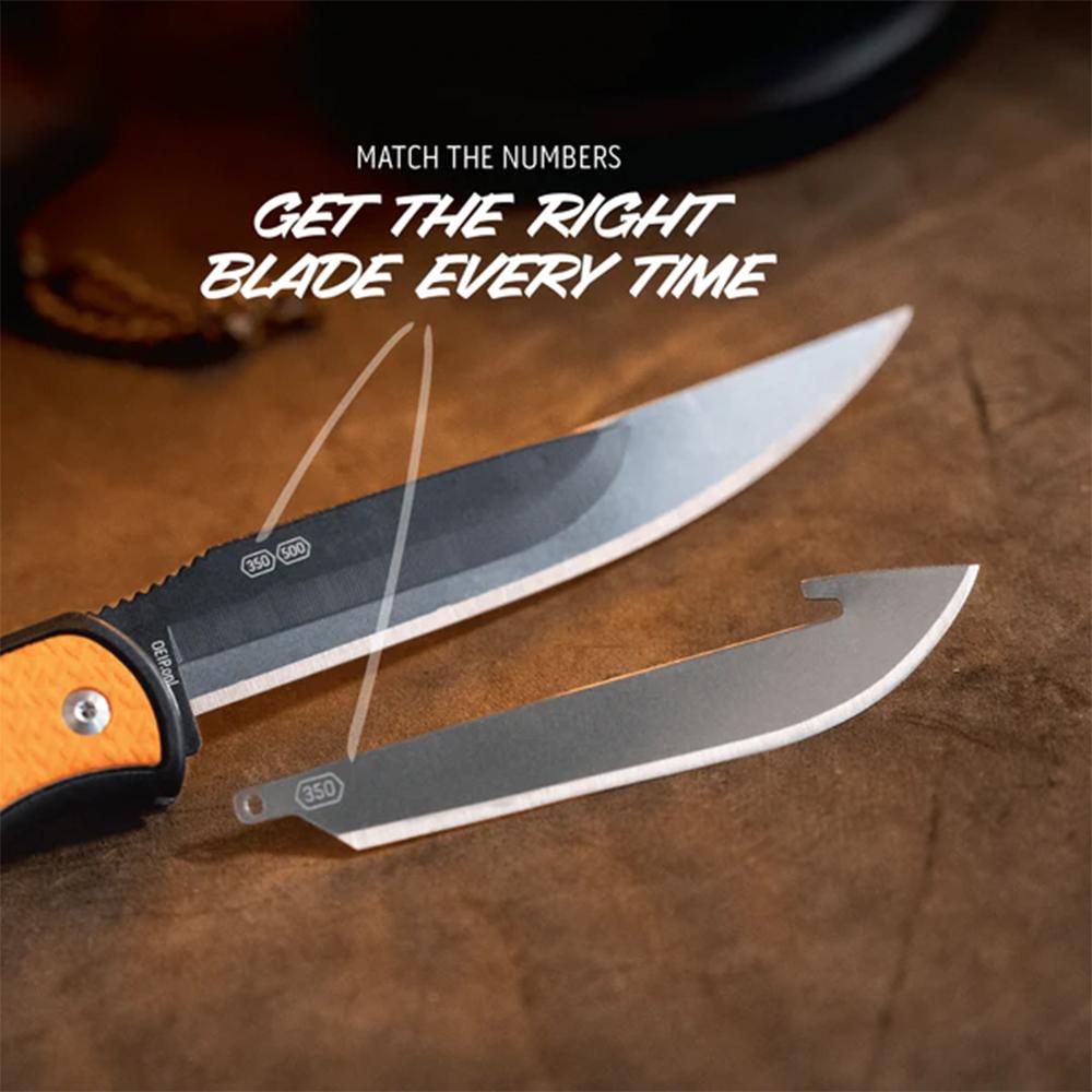 Outdoor Edge RazorBone Replaceable Blade Folding Knife with Boning Drop-point and Gutting Blades