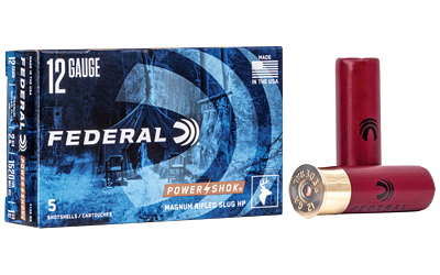 Federal Power-Shok Rifled Slug 12 ga 2 3/4" MAX 1 1/4 oz Slug 1520 fps - 5/ct