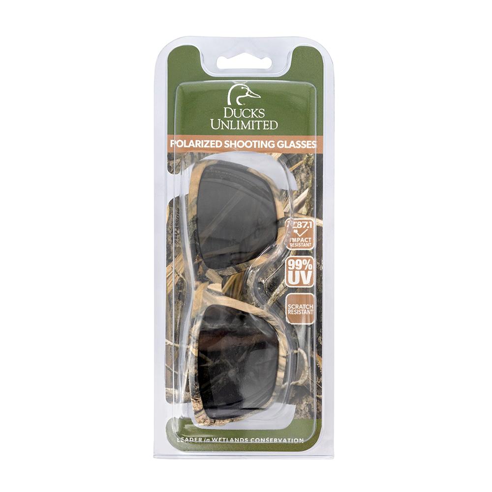 Radians Inc. Ducks Unlimited Full-Frame Shooting Glasses Mossy Oak Frame Polarized Smoke Lens