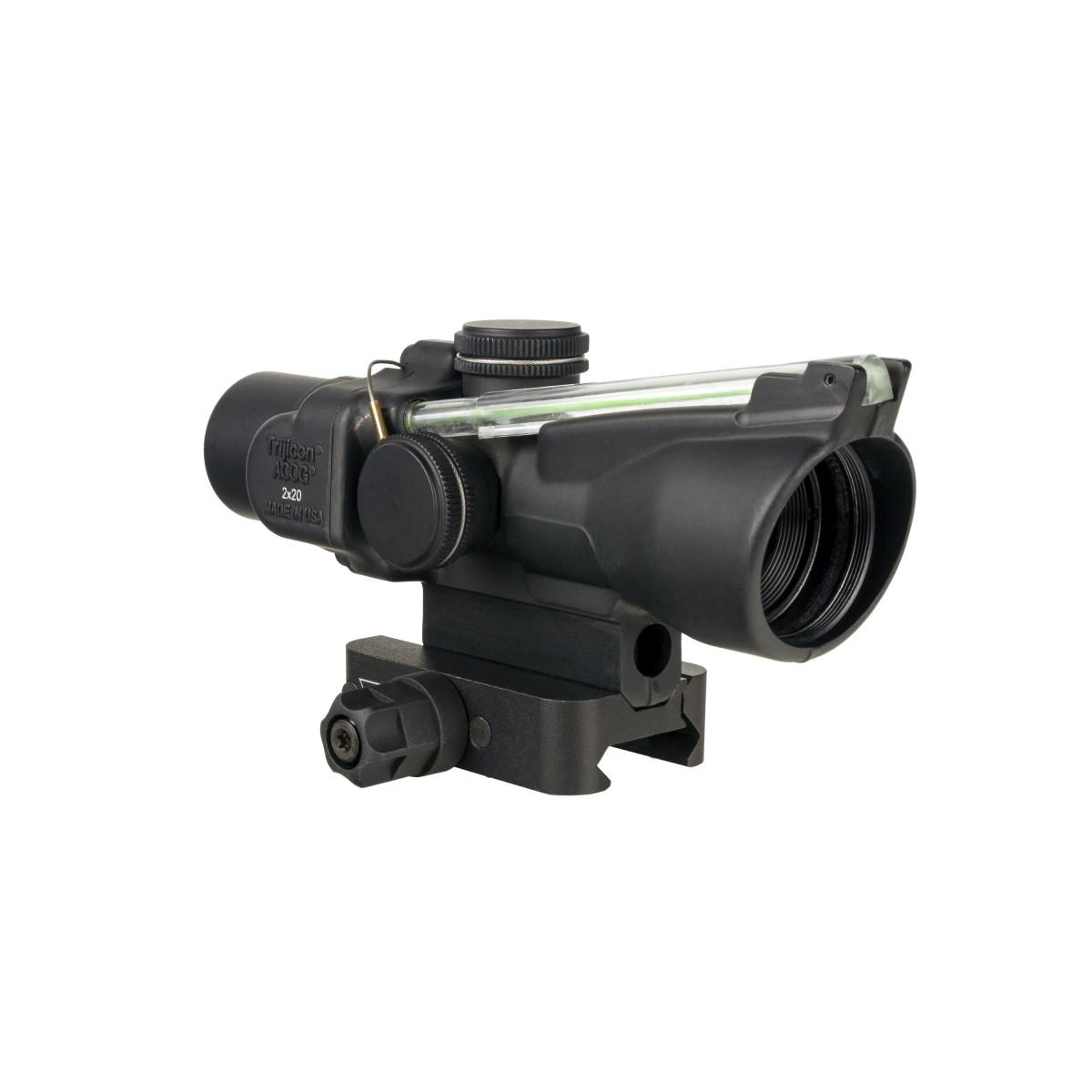 TrijiconInc. Trijicon Compact ACOG 2x20 Rifle Scope Green Crosshair Reticle Illuminated Black w/ Mount