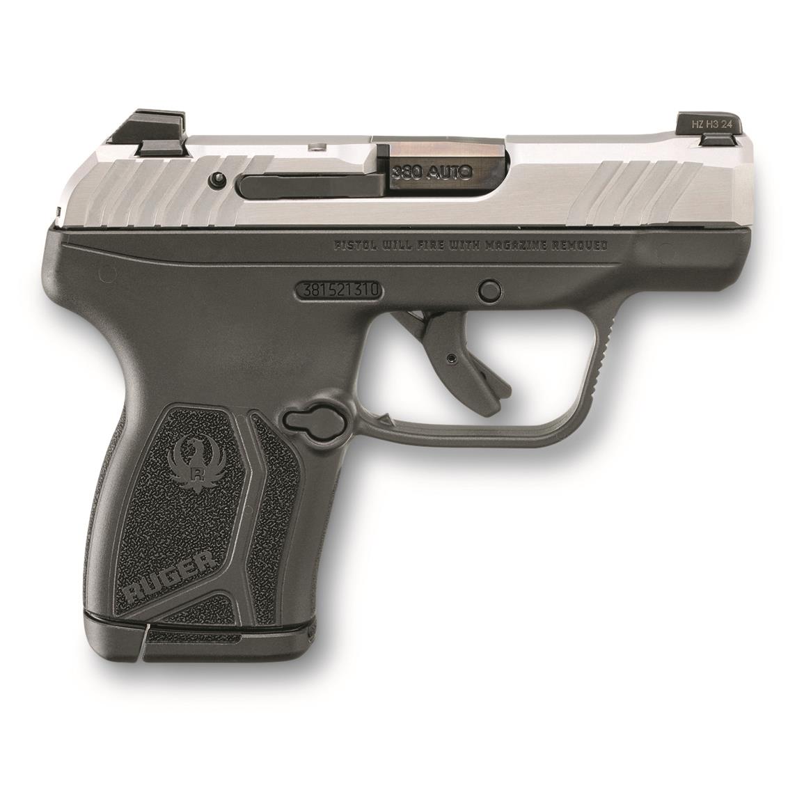 Sturm Ruger & Co Ruger LCP Max Handgun .380 ACP 10rd Magazines(1) 2.8" Barrel Black Frame/Stainless Slide