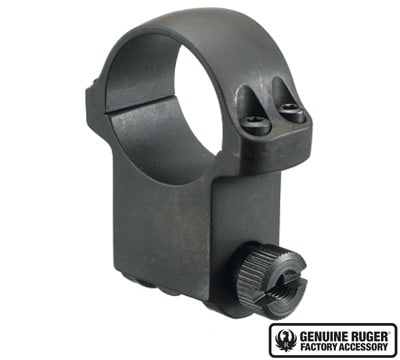 Sturm Ruger & Co Ruger Steel Scope Ring - Single (6BHM) 1" Extra High 1.187" Height - Hawkeye Matte Blued