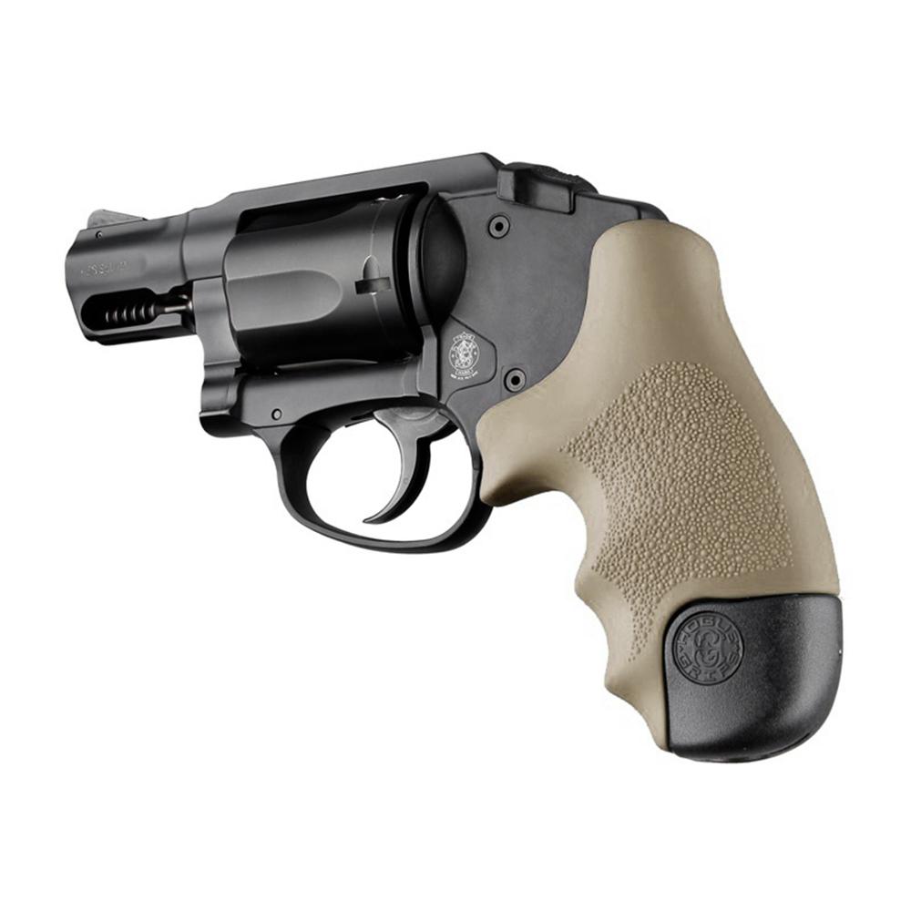 Hogue Overmolded Rubber Tamer Grip S&W Round Butt J-Frame Centennial Revolvers & Polymer M&P Bodyguard 38 FDE