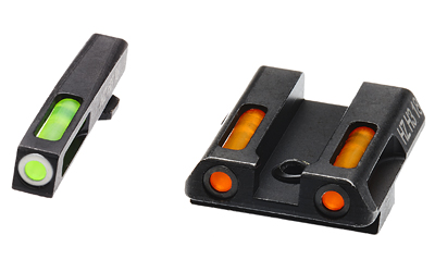 North Pass Ltd. Hiviz HIVIZ LiteWave H3 sight Orange/Green LitePipe/White front ring fits Glock models 42 and 43 43X and 48