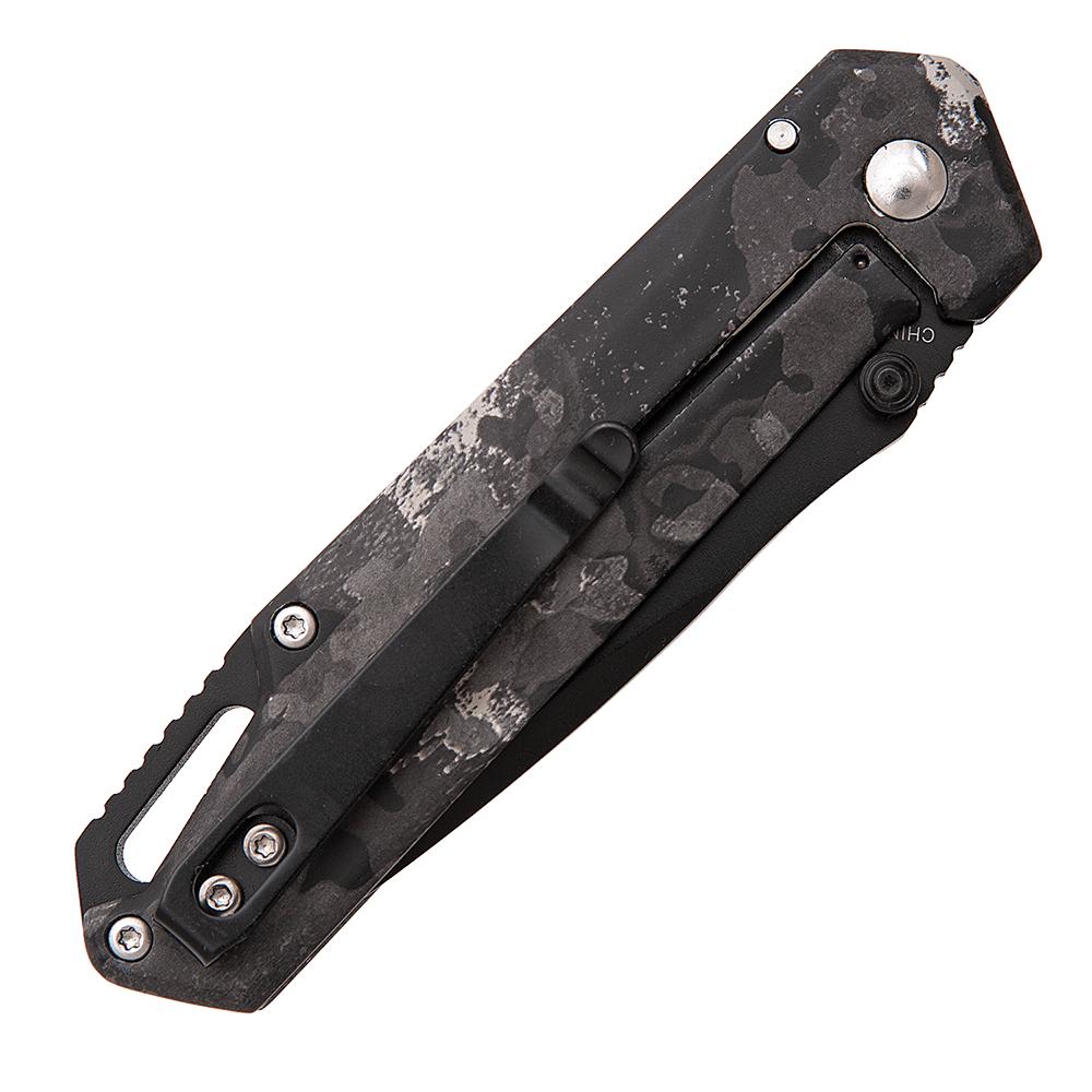 Bear & Son Brisk 3.0 Medium Folding Knife 2-7/8" Drop Point Blade Midnight Camo