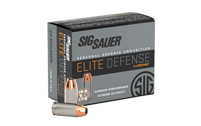 Sig Elite V-Crown Handgun Ammunition .40 S&W 180 gr JHP 985 fps 20/ct