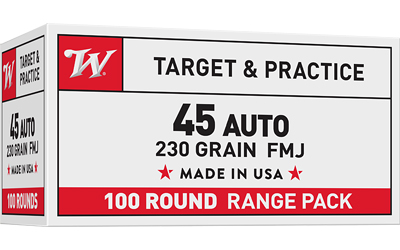 Winchester USA Handgun Ammunition .45 ACP 230 gr. FMJ 835 fps 100/ct