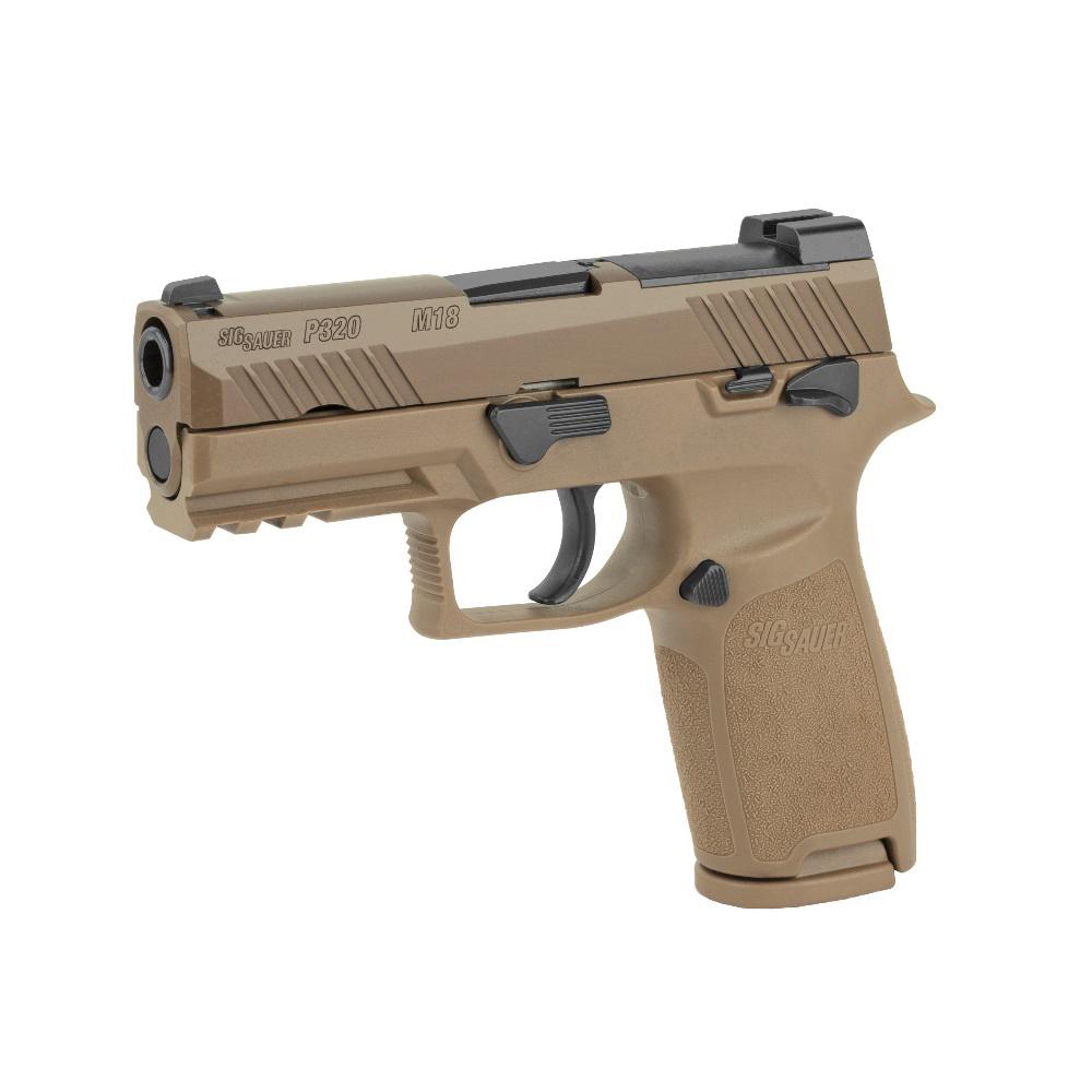 Sig Sauer M18 Coyote OR Compliant Compact Handgun 10rd Magazines(3) 3.9" Barrel Manual Safety