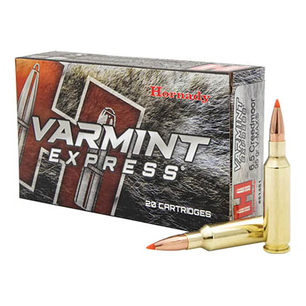 Hornady Varmint Express Rifle Ammunition 6.5 Creedmoor 95gr V-max 3300 fps 20/ct
